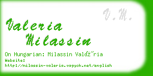 valeria milassin business card